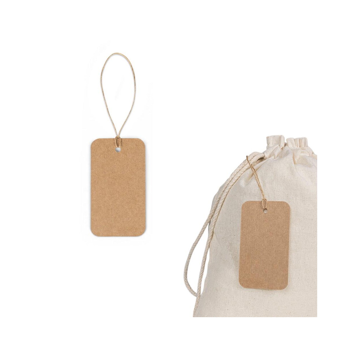 Etykieta prostokątna Label Rectangular z papieru z recyklingu 93671_set