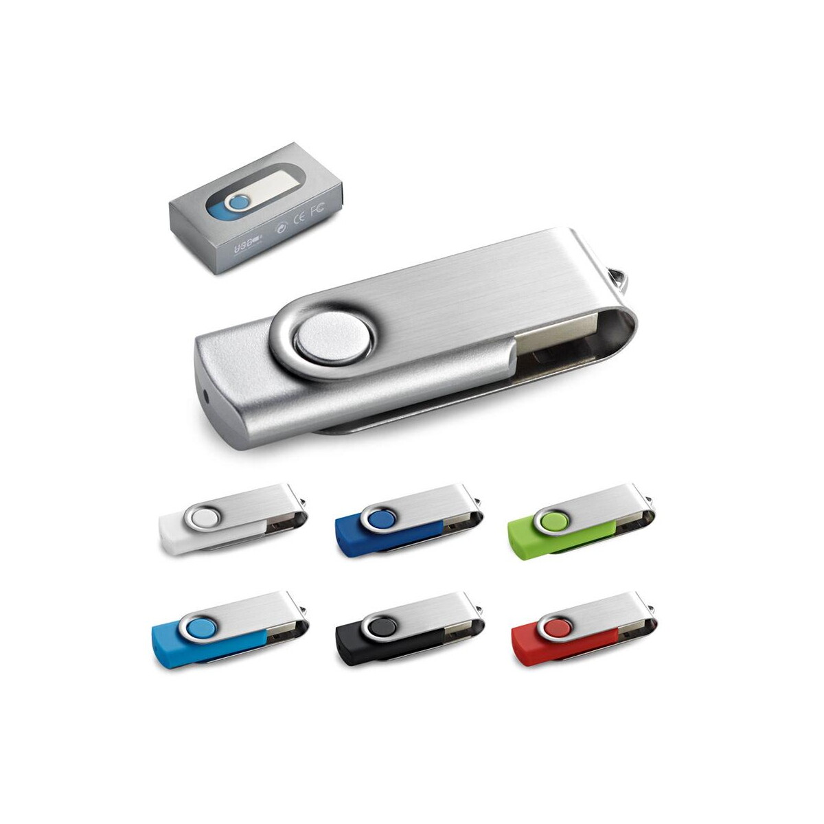 CLAUDIUS 4GB. Pamięć flash USB 4 GB z metalowym klipsem 97548_set