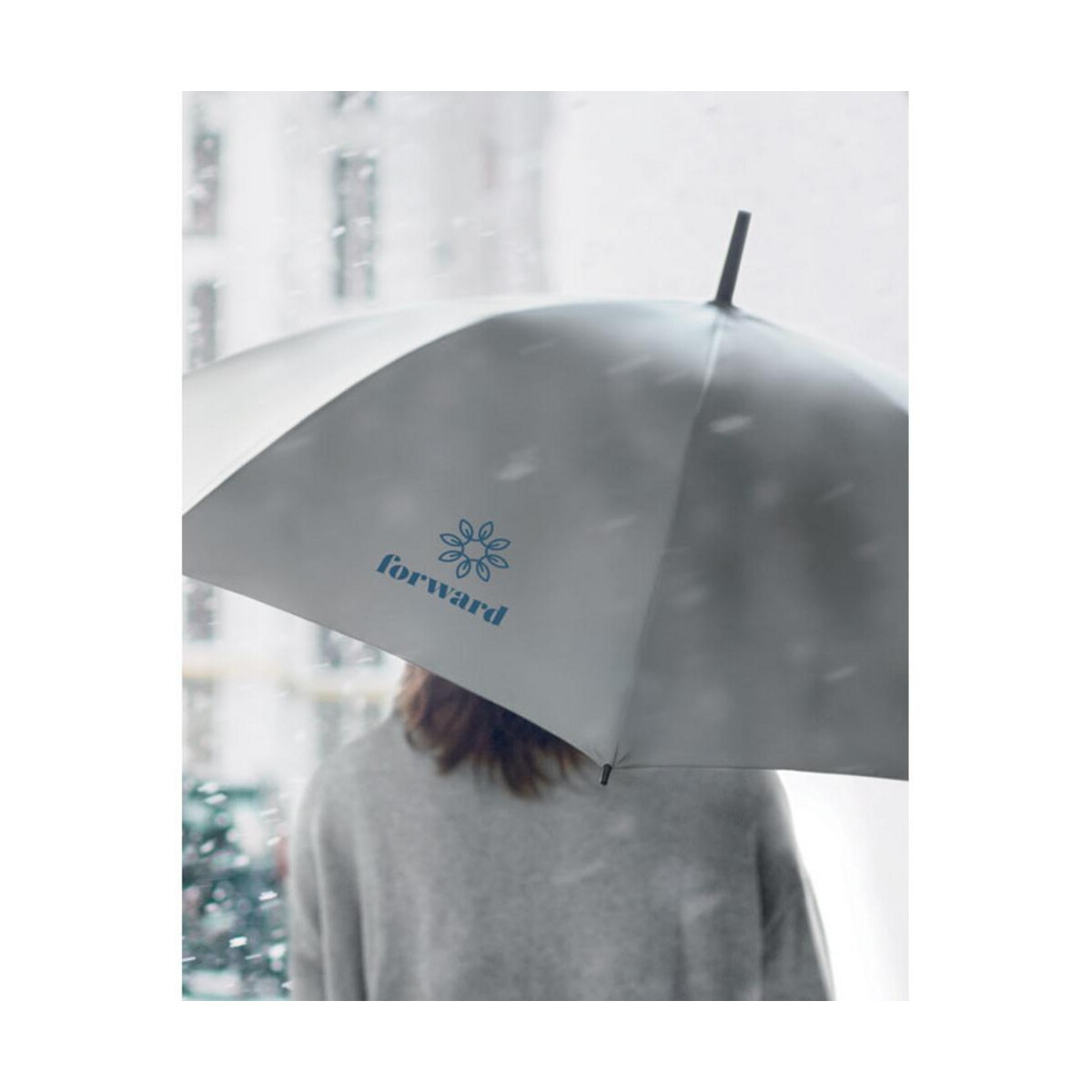 Parasole klasyczne z logo – odblaskowy parasol visibrella mo6132-16-ambiant Odblaskowy parasol VISIBRELLA mo6132-16-ambiant