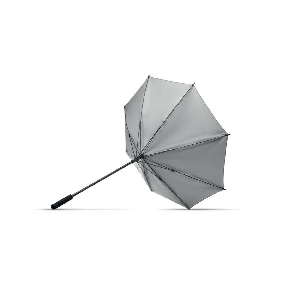 Parasole klasyczne z logo – odblaskowy parasol visibrella mo6132-16-open Odblaskowy parasol VISIBRELLA mo6132-16-open