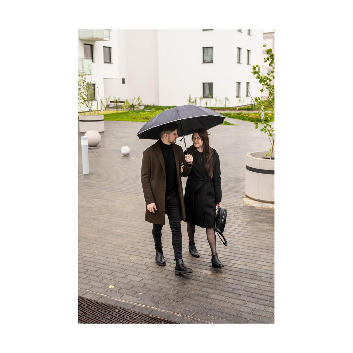 Parasole klasyczne z logo – parasol automatyczny mauro conti, składany | kim V7243_B Parasol automatyczny Mauro Conti, składany | Kim V7243_B