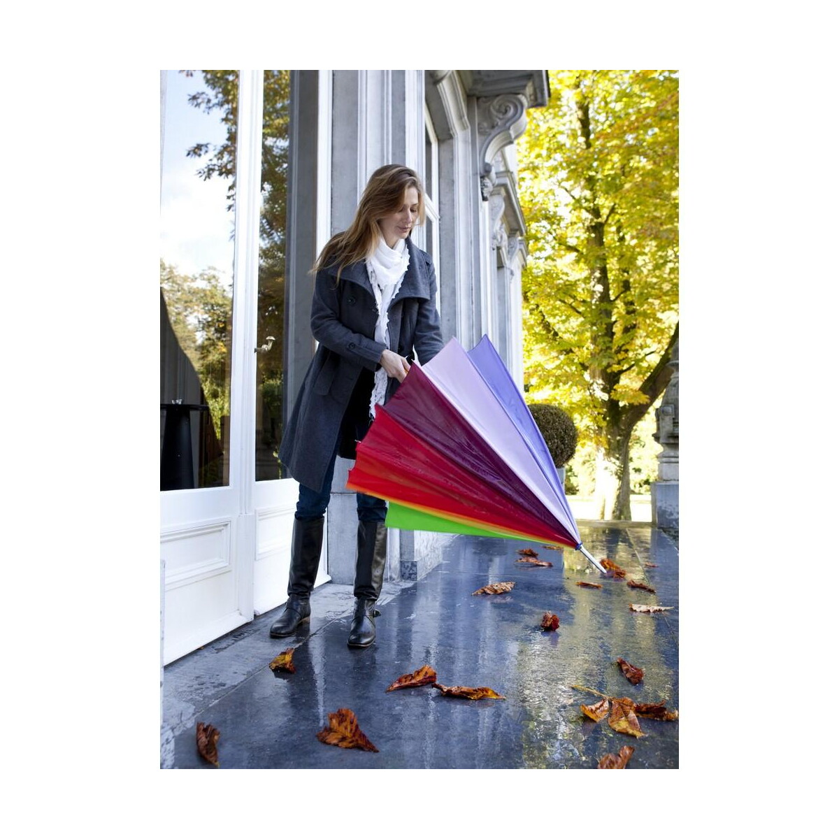 Parasole klasyczne z logo – parasol manualny V4225_A Parasol manualny V4225_A