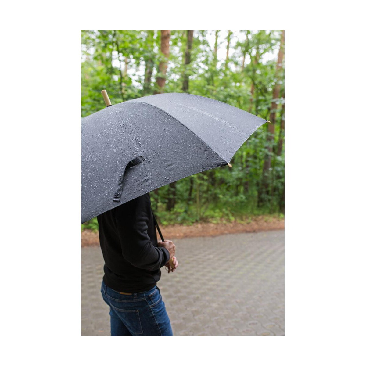 Parasole klasyczne z logo – parasol manualny rpet | keelan V1850_D Parasol manualny RPET | Keelan V1850_D