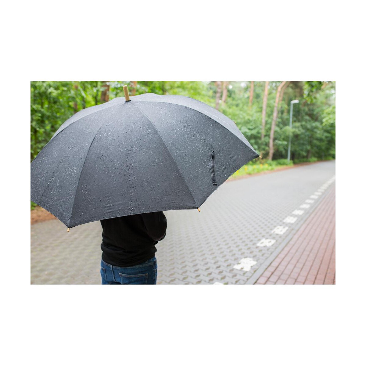Parasole klasyczne z logo – parasol manualny rpet | keelan V1850_E Parasol manualny RPET | Keelan V1850_E