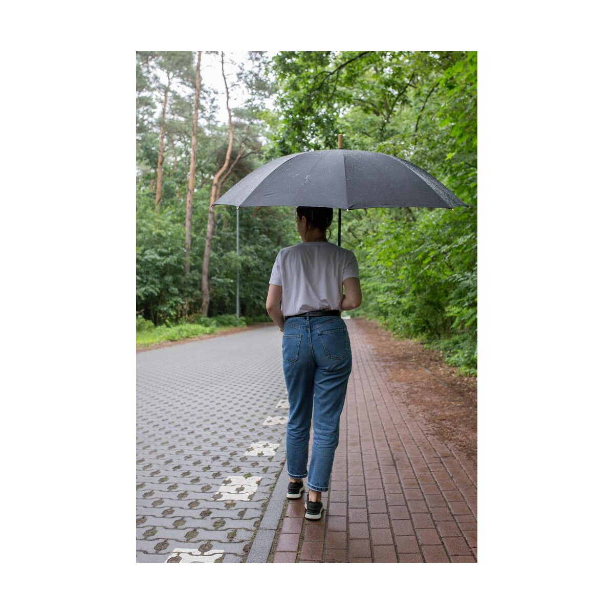 Parasole klasyczne z logo – parasol manualny rpet | keelan V1850_F Parasol manualny RPET | Keelan V1850_F