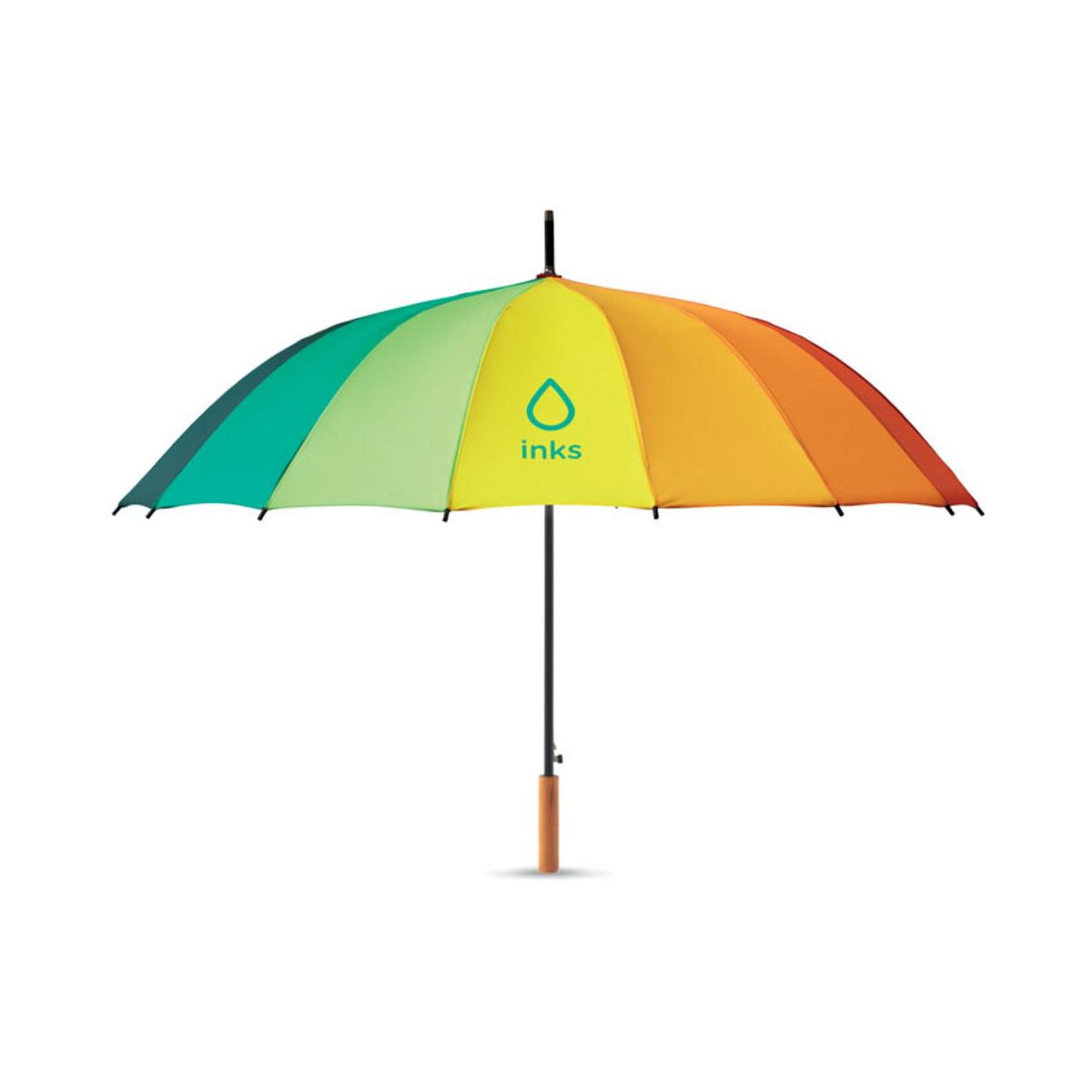 Parasole klasyczne z logo – tęczowy parasol 27 cali bowbrella mo6540-99-print Tęczowy parasol 27 cali BOWBRELLA mo6540-99-print