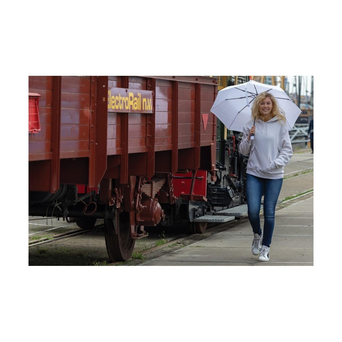 Parasole sztormowe z logo – mały parasol automatyczny 21″ impact aware™ rpet P850.593__M_400 Mały parasol automatyczny 21
