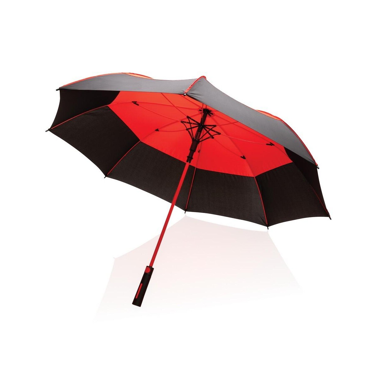 Parasole sztormowe z logo – parasol sztormowy 27″, automatyczny impact aware™ rpet P850.684__B_5 Parasol sztormowy 27