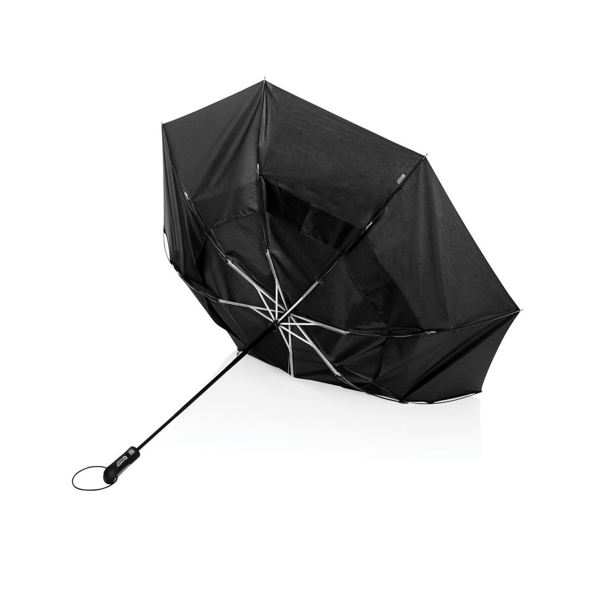 Parasole sztormowe z logo – parasol sztormowy 27″ swiss peak aware™ rpet P850.331__B_3 Parasol sztormowy 27