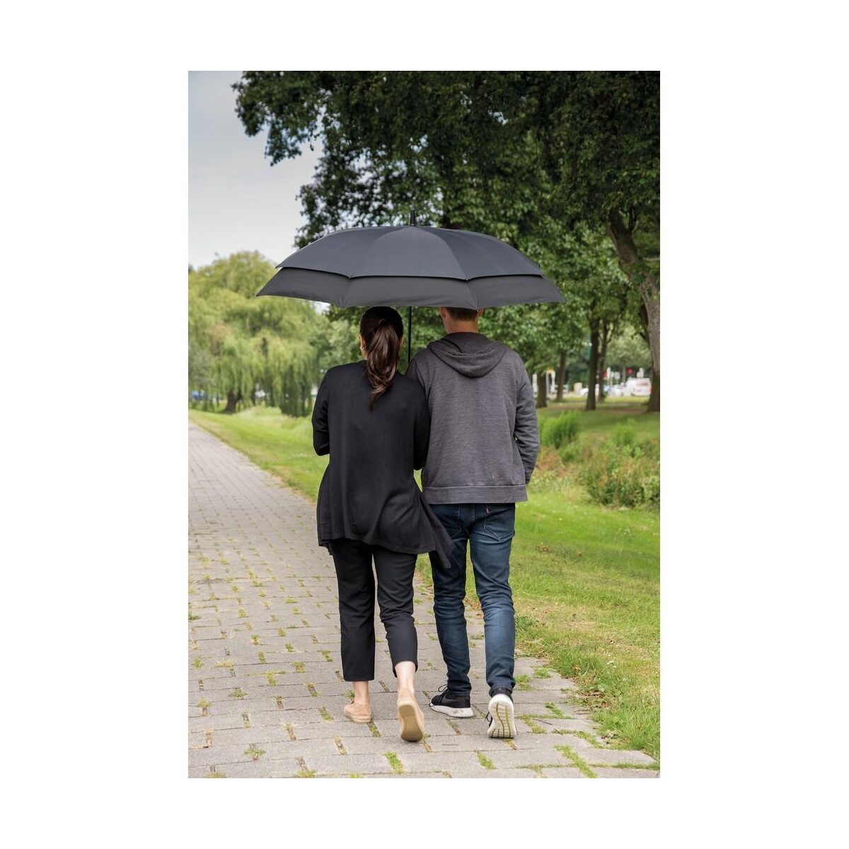 Parasole sztormowe z logo – rozszerzalny parasol 23″/27″ swiss peak aware™ P850.451__M_400 Rozszerzalny parasol 23