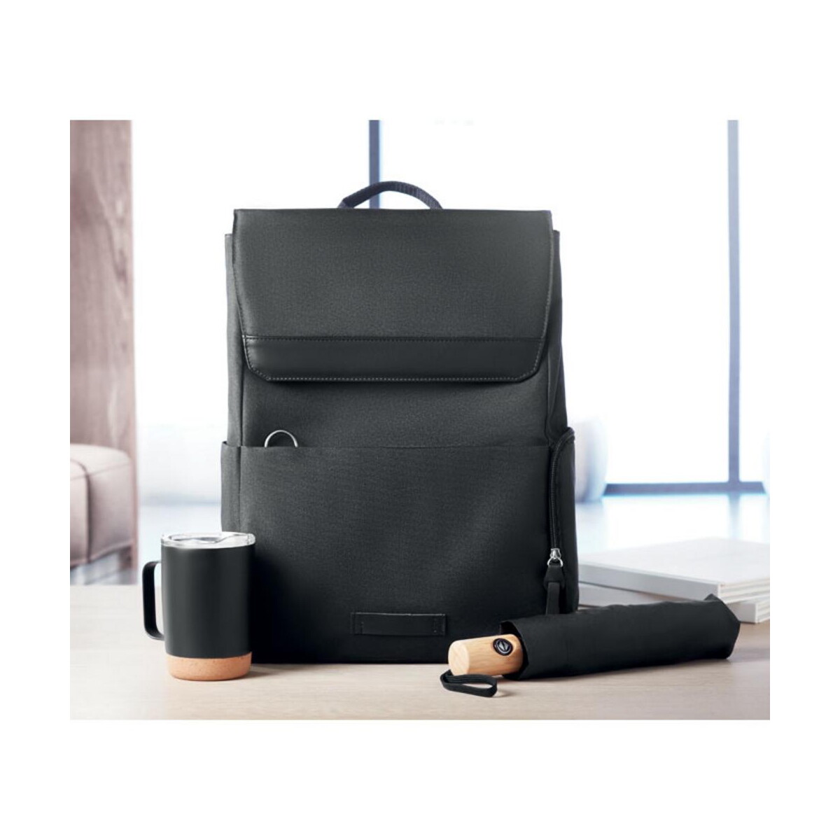 Plecaki z logo – 600d rpet plecak na laptopa daegu lap mo6464-03-ambiant 600D RPET plecak na laptopa DAEGU LAP mo6464-03-ambiant