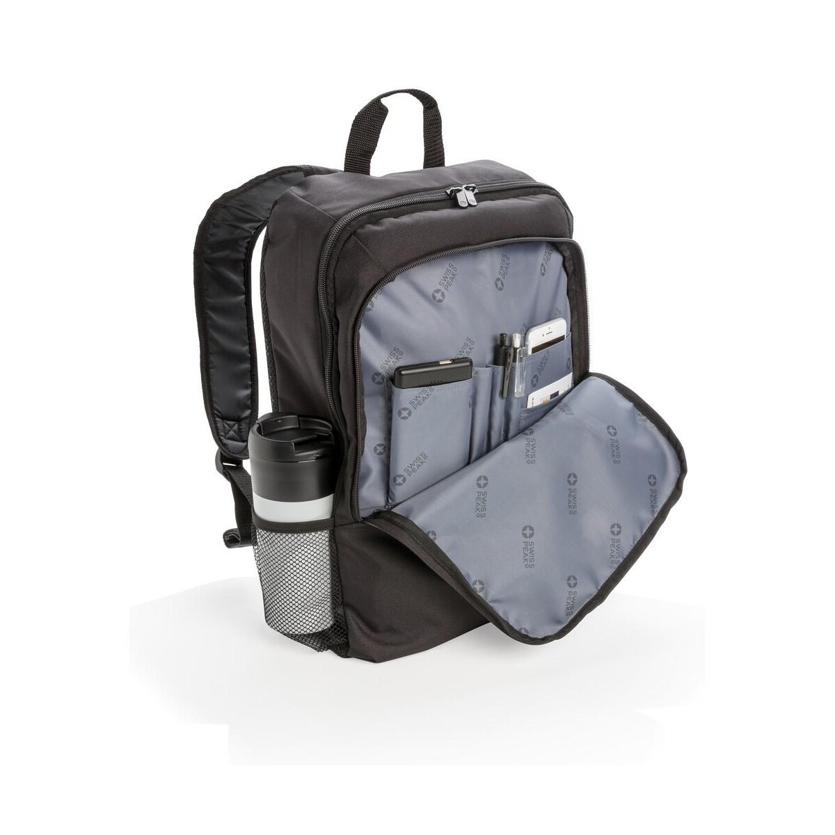 Plecaki z logo – biznesowy plecak na laptopa 17″ swiss peak P762.220__B_6 Biznesowy plecak na laptopa 17