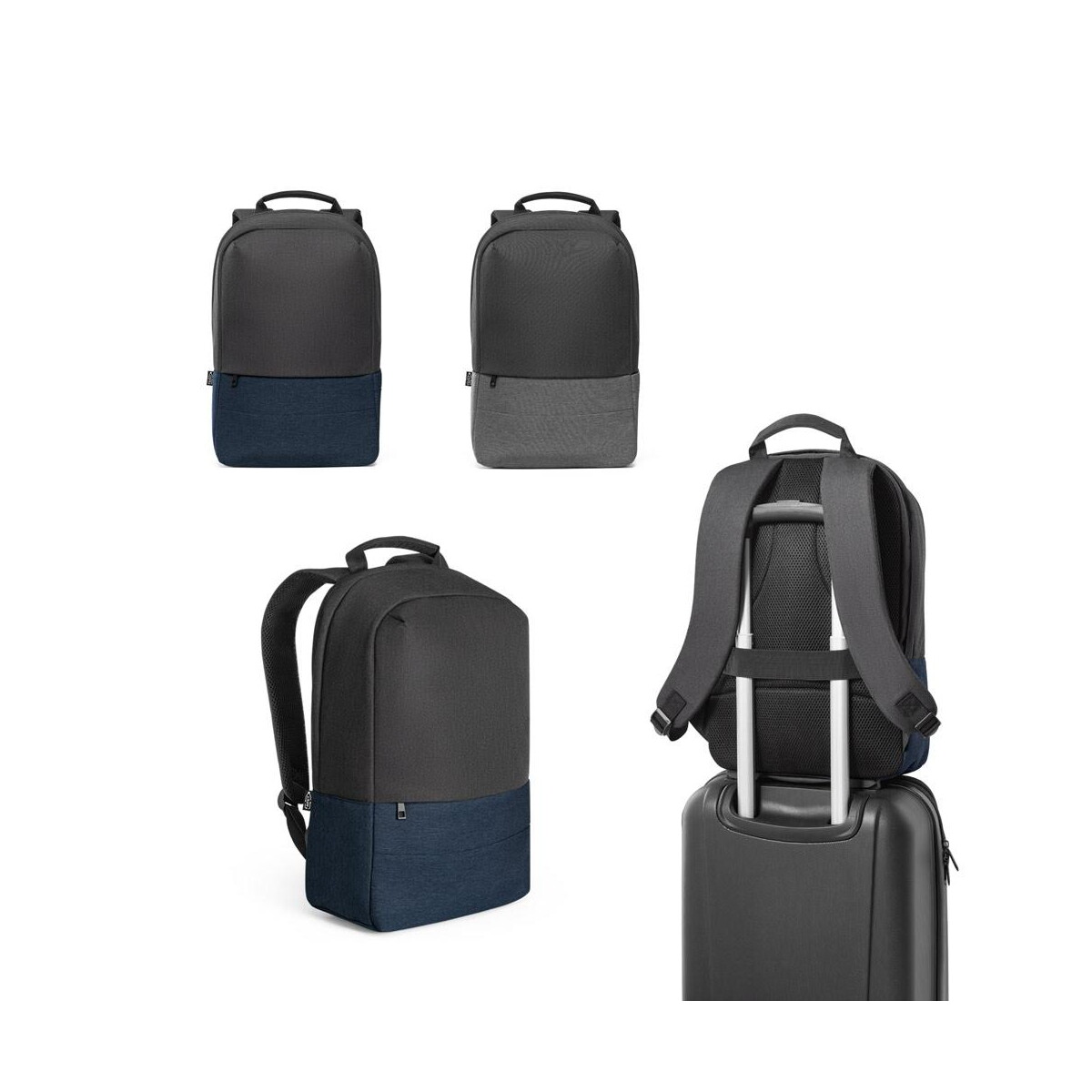 Plecaki z logo – genoa bpack. plecak antykradzieżowy z poliestru 600d o wysokiej gęstości pochodzącego z recyklingu 92190_set GENOA BPACK. Plecak antykradzieżowy z poliestru 600D o wysokiej gęstości pochodzącego z recyklingu 92190_set