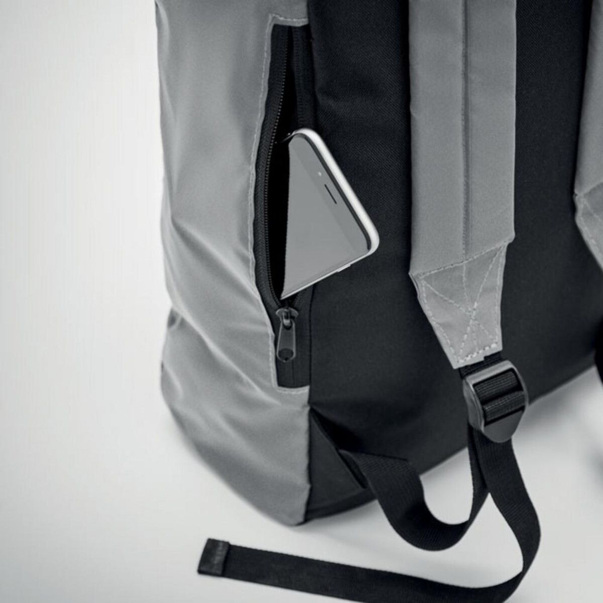 Plecaki z logo – plecak odblaskowy rolltop bright rollpack mo2056-16-back Plecak odblaskowy Rolltop BRIGHT ROLLPACK mo2056-16-back