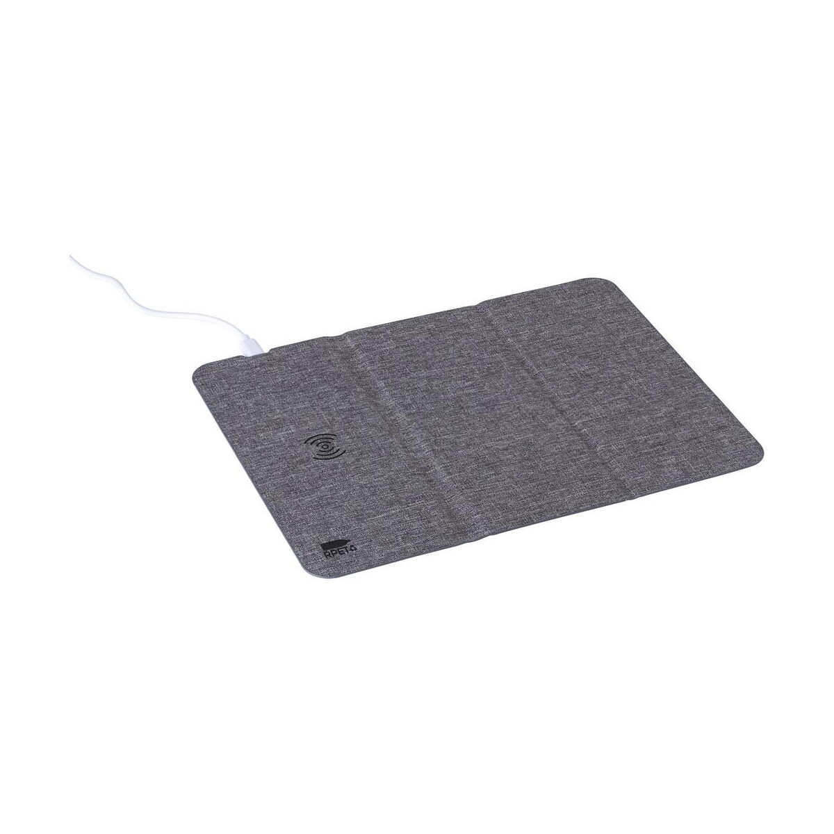 Podkładki pod mysz z logo – podkładka pod mysz rpet, ładowarka bezprzewodowa 10w V1542-19_AAA03 Podkładka pod mysz RPET, ładowarka bezprzewodowa 10W V1542-19_AAA03