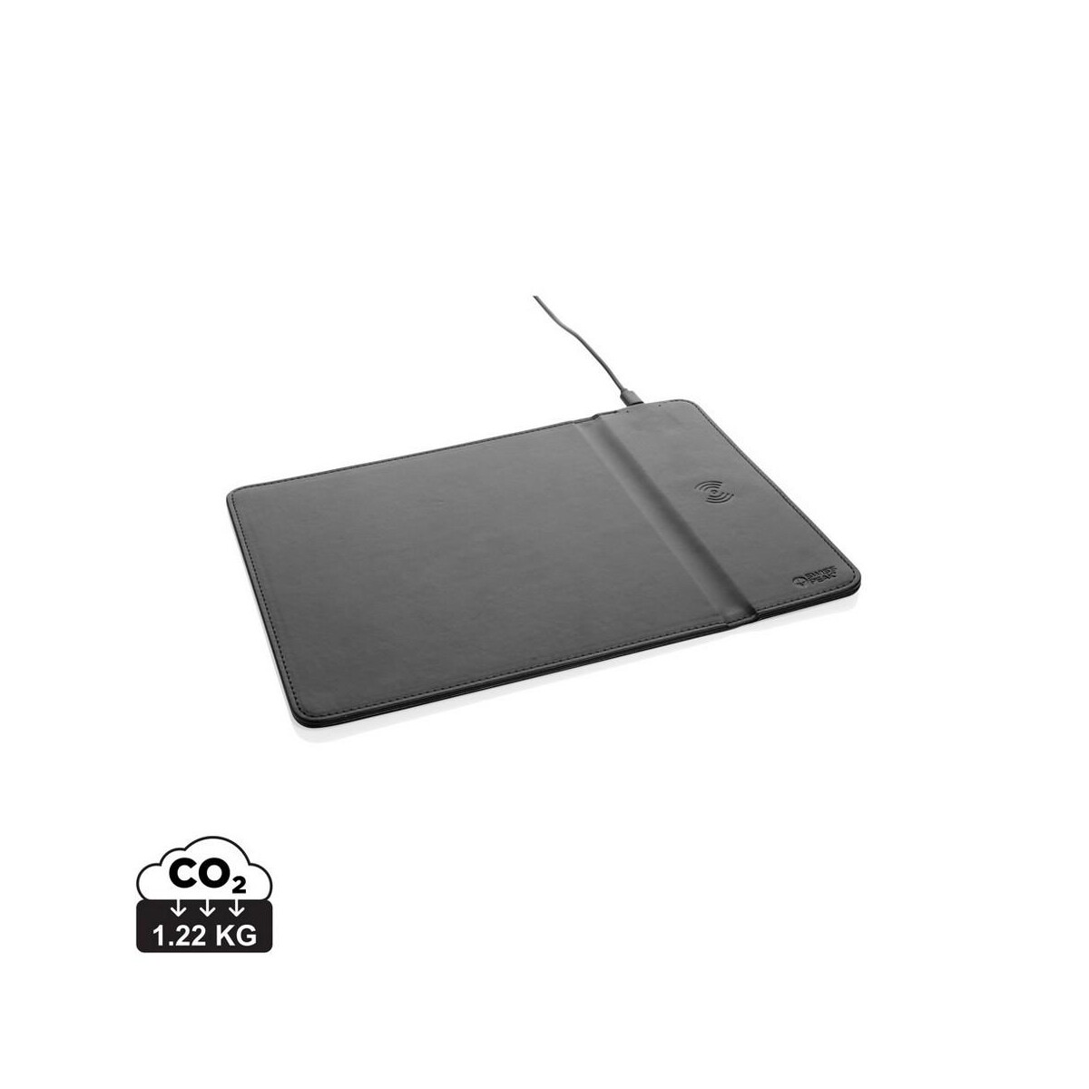 Podkładki pod mysz z logo – podkładka pod mysz swiss peak, ładowarka bezprzewodowa 10w, pu z recyklingu P300.241_S_0 Podkładka pod mysz Swiss Peak, ładowarka bezprzewodowa 10W, PU z recyklingu P300.241_S_0