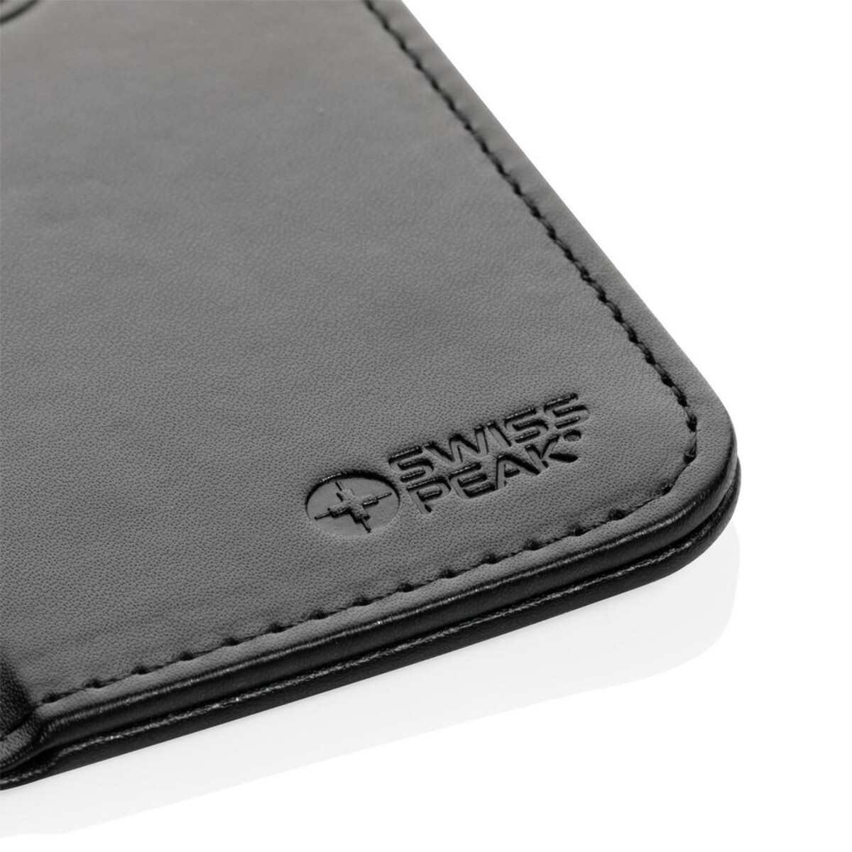 Podkładki pod mysz z logo – podkładka pod mysz swiss peak, ładowarka bezprzewodowa 10w, pu z recyklingu P300.241__B_6 Podkładka pod mysz Swiss Peak, ładowarka bezprzewodowa 10W, PU z recyklingu P300.241__B_6