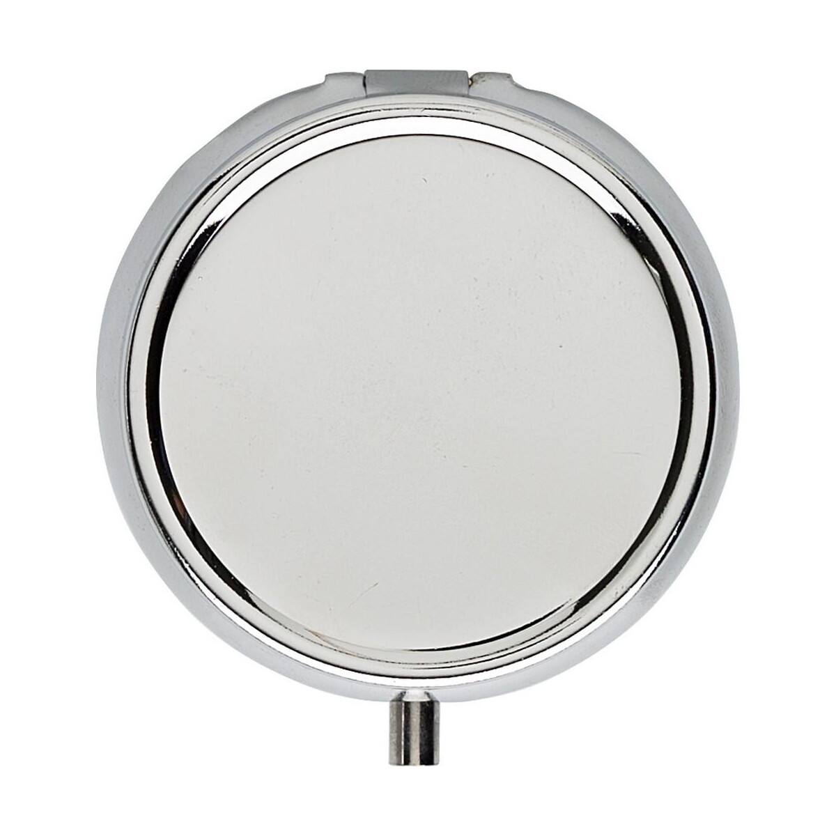 Pojemniki na tabletki z logo – metalowy pojemnik na tabletki z 3 przegrodami, lusterko V1536-32_ITP01 Metalowy pojemnik na tabletki z 3 przegrodami, lusterko V1536-32_ITP01