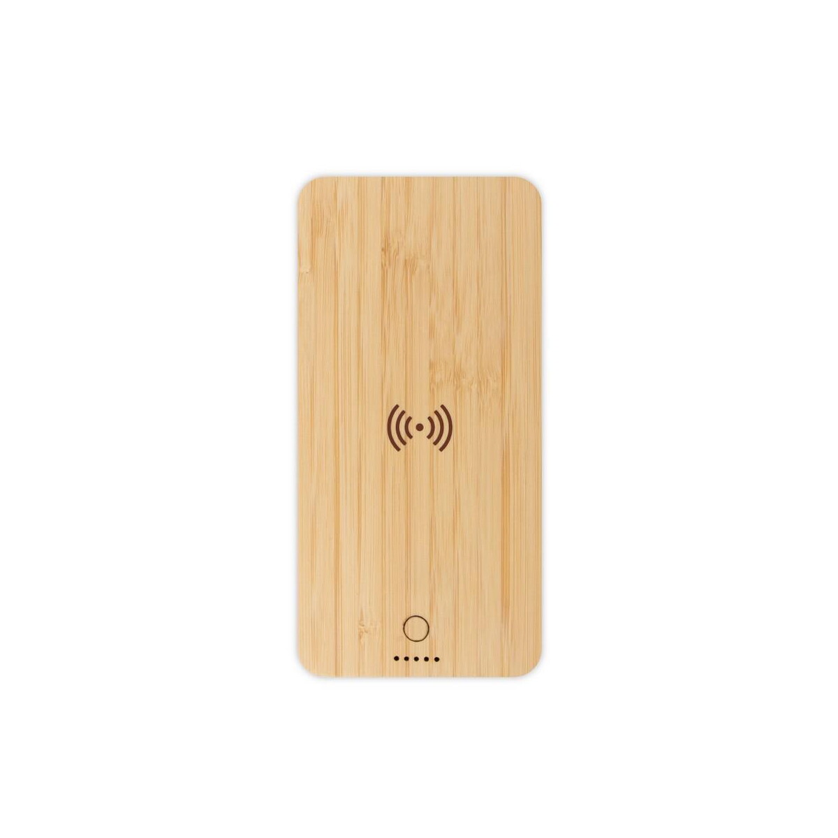 Powerbanki z logo – bambusowy bezprzewodowy power bank 8000 mah b’right, ładowarka bezprzewodowa 15w | benson V0053-17_ITP01 Bambusowy bezprzewodowy power bank 8000 mAh B'RIGHT, ładowarka bezprzewodowa 15W | Benson V0053-17_ITP01