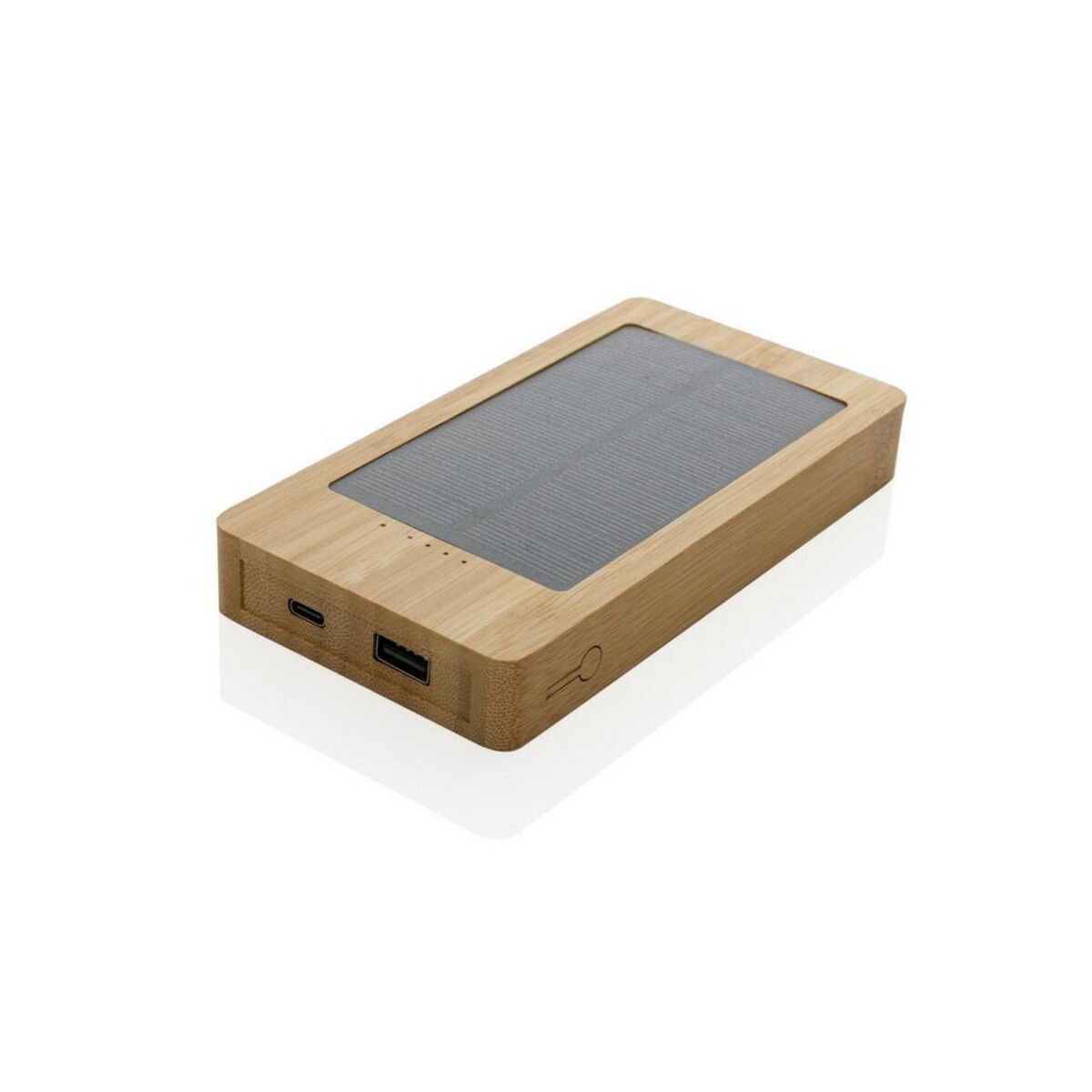Bambusowy power bank 10000 mAh, ładowarka słoneczna P322.399__B_1