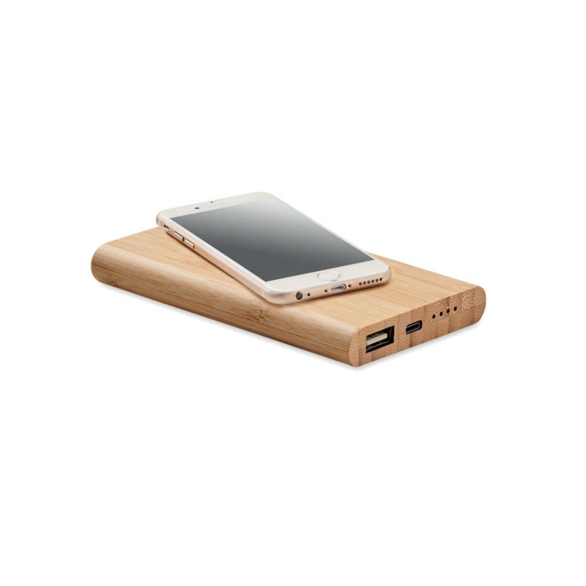 Powerbanki z logo – bambusowy power bank 4000 mah arenapower c mo6814-40-side Bambusowy power bank 4000 mAh ARENAPOWER C mo6814-40-side