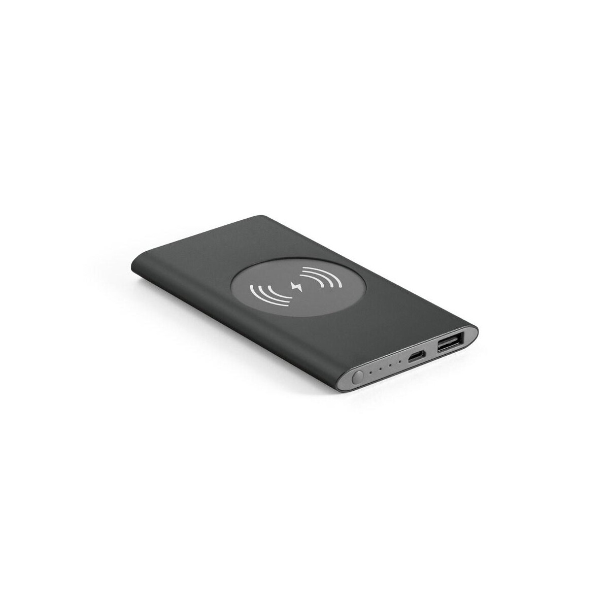 Powerbanki z logo – cassini. power bank 4.000 mah z bezprzewodową ładowarką 5w z aluminium pochodzącego z recyklingu (100% ral) 97078_103 CASSINI. Power bank 4.000 mAh z bezprzewodową ładowarką 5W z aluminium pochodzącego z recyklingu (100% rAL) 97078_103