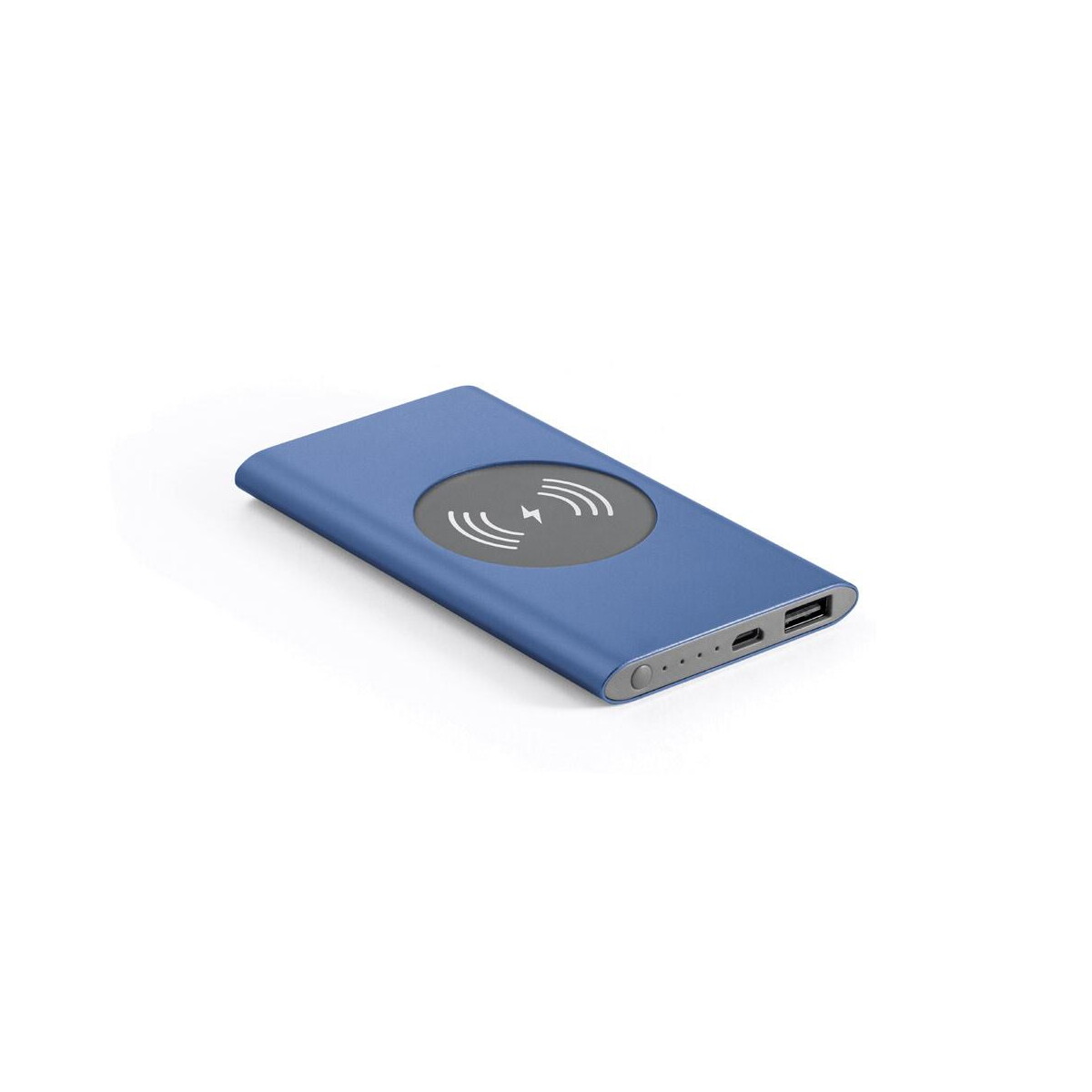Powerbanki z logo – cassini. power bank 4.000 mah z bezprzewodową ładowarką 5w z aluminium pochodzącego z recyklingu (100% ral) 97078_104 CASSINI. Power bank 4.000 mAh z bezprzewodową ładowarką 5W z aluminium pochodzącego z recyklingu (100% rAL) 97078_104