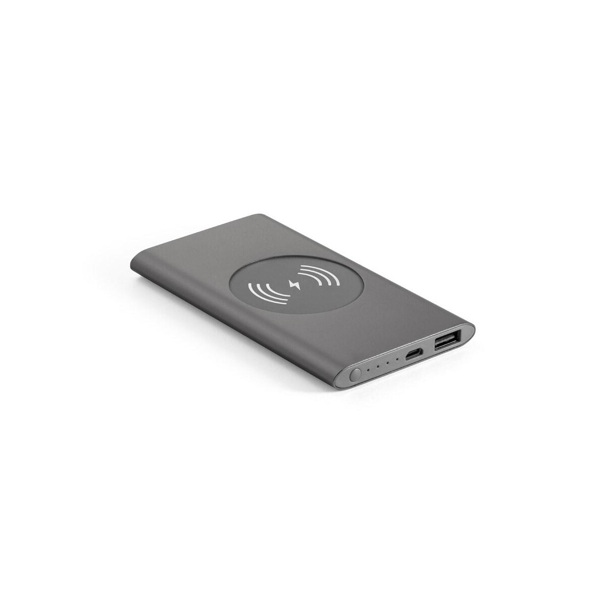 Powerbanki z logo – cassini. power bank 4.000 mah z bezprzewodową ładowarką 5w z aluminium pochodzącego z recyklingu (100% ral) 97078_133 CASSINI. Power bank 4.000 mAh z bezprzewodową ładowarką 5W z aluminium pochodzącego z recyklingu (100% rAL) 97078_133
