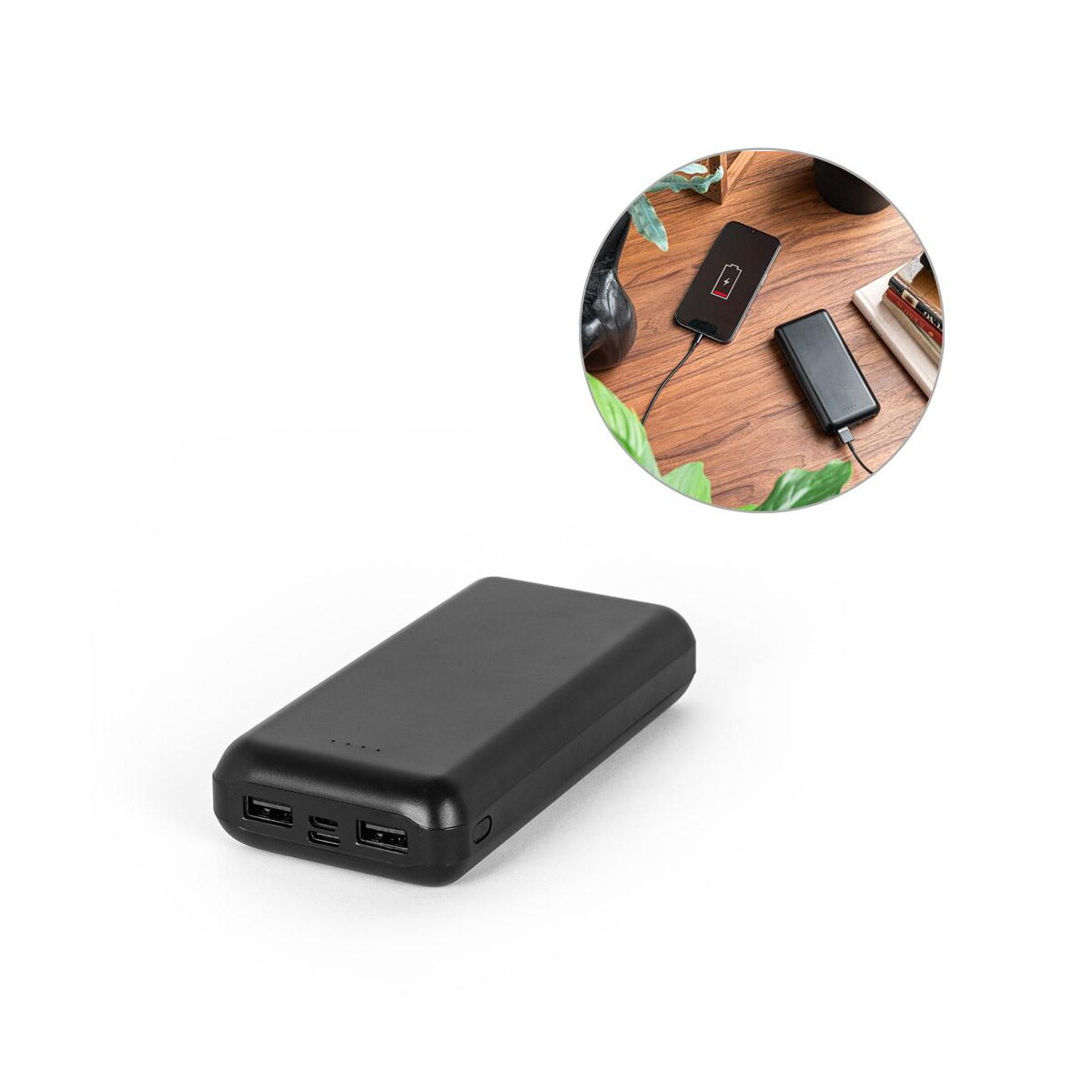 Powerbanki z logo – leakey 20. power bank 20’000 mah wykonany w abs pochodzącego z recyklingu (100% rabs) 97199_set LEAKEY 20. Power bank 20'000 mAh wykonany w ABS pochodzącego z recyklingu (100% rABS) 97199_set