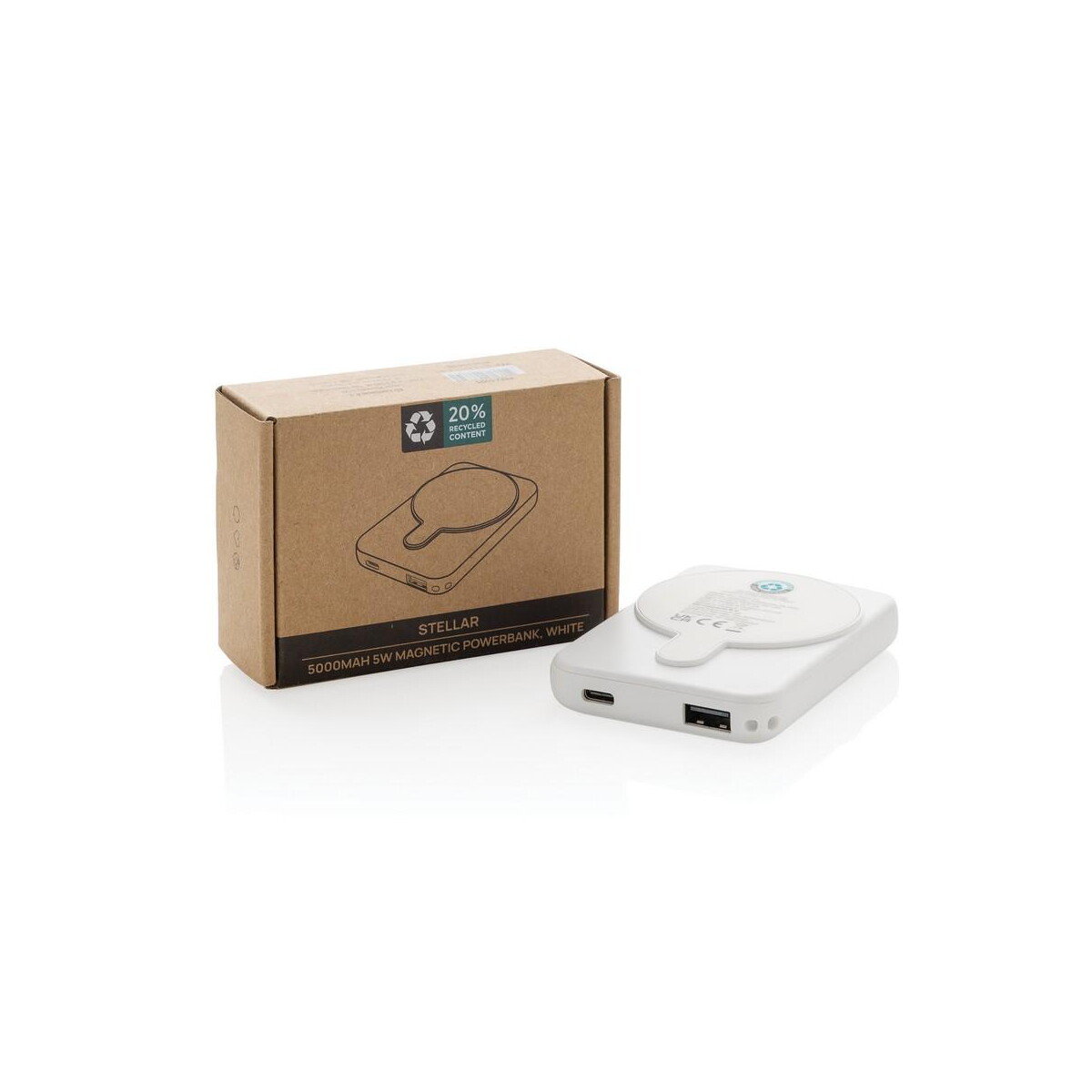 Powerbanki z logo – magnetyczny bezprzewodowy power bank 5000 mah, 5w stellar P322.5903__P_500 Magnetyczny bezprzewodowy power bank 5000 mAh, 5W Stellar P322.5903__P_500