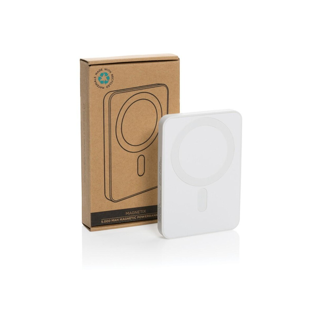 Powerbanki z logo – magnetyczny bezprzewodowy power bank 5000 mah magnetix P322.403__P_500 Magnetyczny bezprzewodowy power bank 5000 mAh Magnetix P322.403__P_500