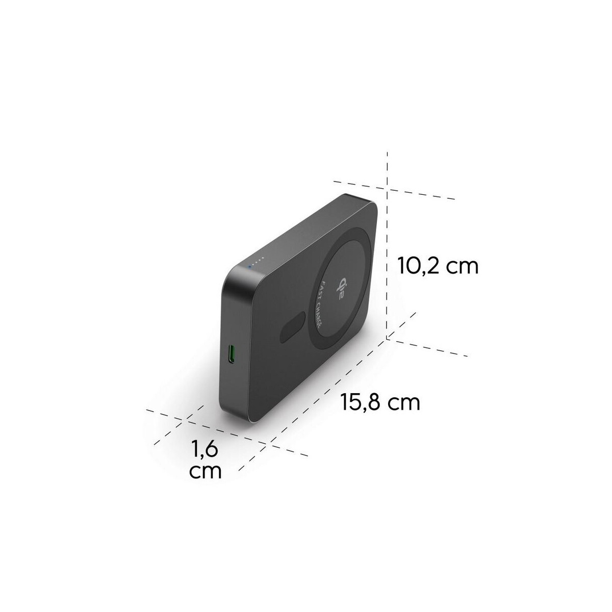 Powerbanki z logo – magnetyczny power bank 10000 mah hama VH037-03_AAA04 Magnetyczny power bank 10000 mAh Hama VH037-03_AAA04