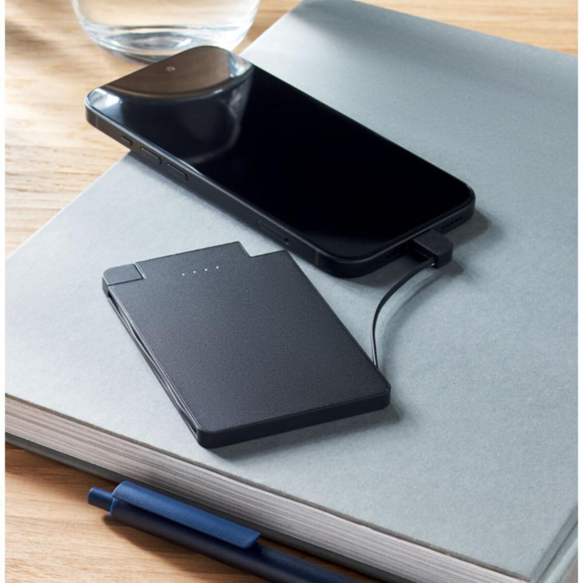 Powerbanki z logo – magnetyczny power bank 2500 mah slimpo mo2510-03-ambiant Magnetyczny power bank 2500 mAh SLIMPO mo2510-03-ambiant