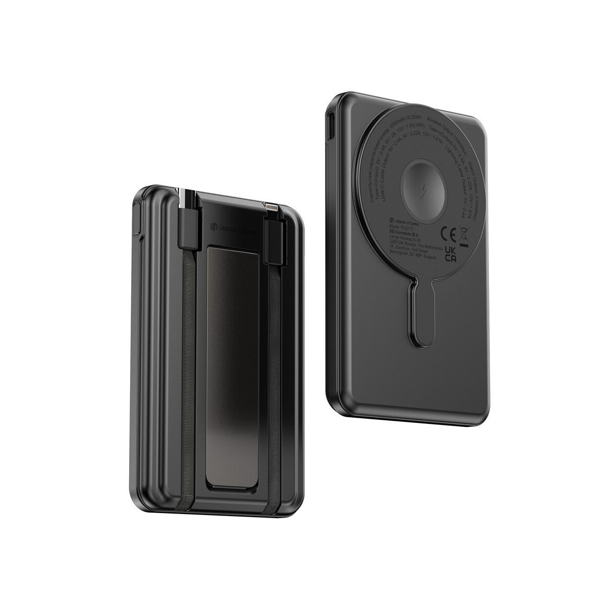 Powerbanki z logo – magnetyczny power bank 5000 mah urban vitamin redwood P322.7101__B_18 Magnetyczny power bank 5000 mAh Urban Vitamin Redwood P322.7101__B_18