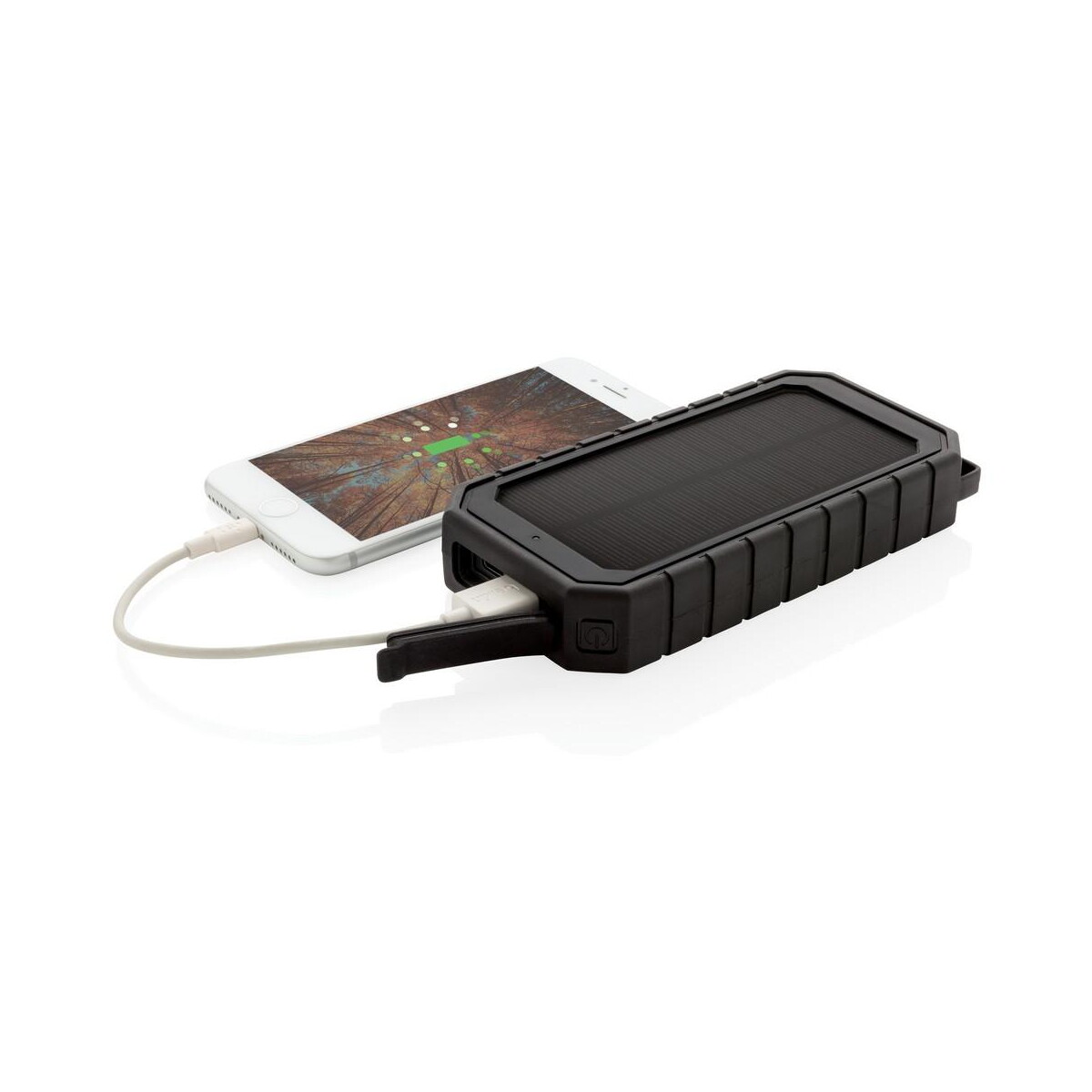 Powerbanki z logo – power bank 10000 mah, ładowarka słoneczna P322.451__B_4 Power bank 10000 mAh, ładowarka słoneczna P322.451__B_4
