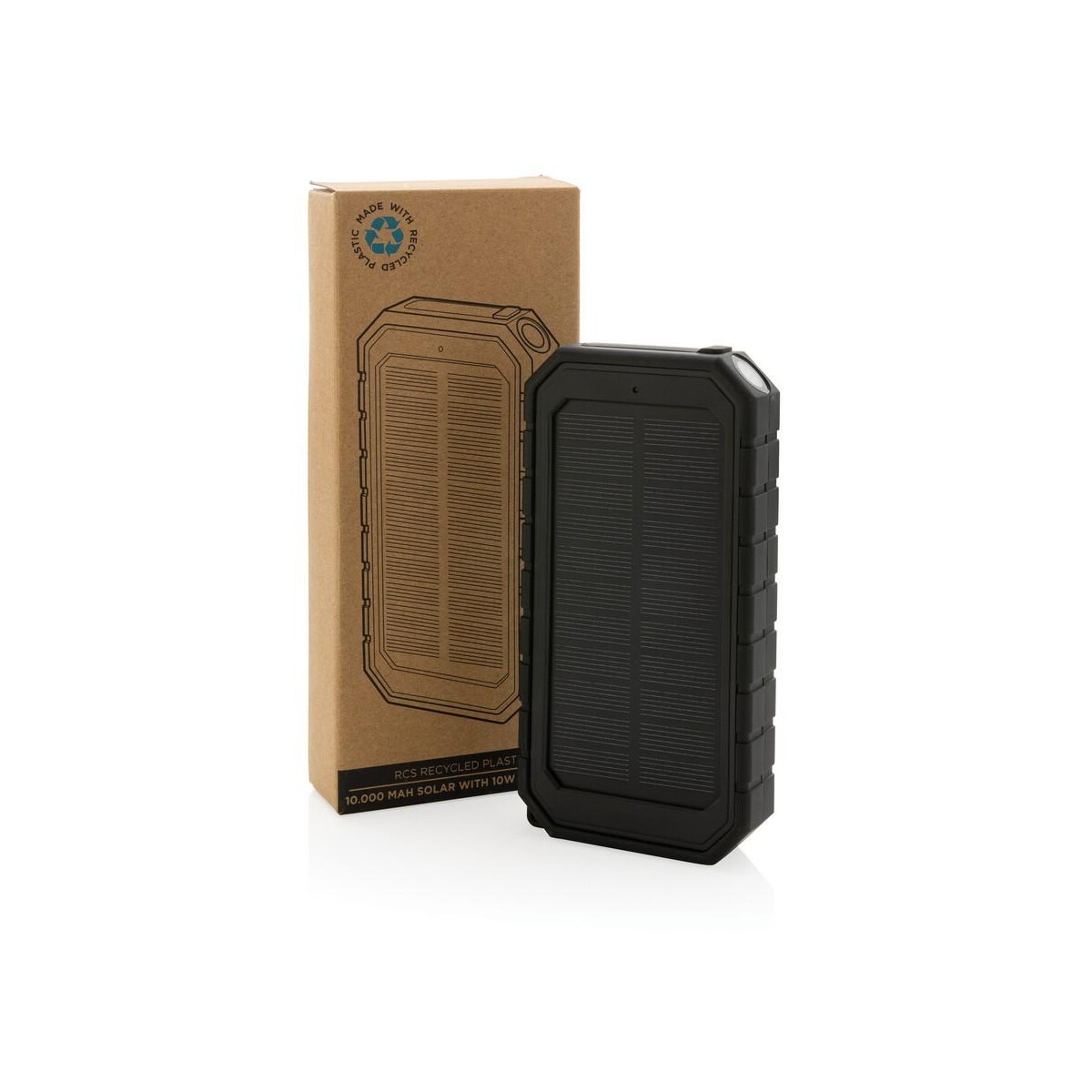 Powerbanki z logo – power bank 10000 mah, ładowarka słoneczna P322.451__P_500 Power bank 10000 mAh, ładowarka słoneczna P322.451__P_500