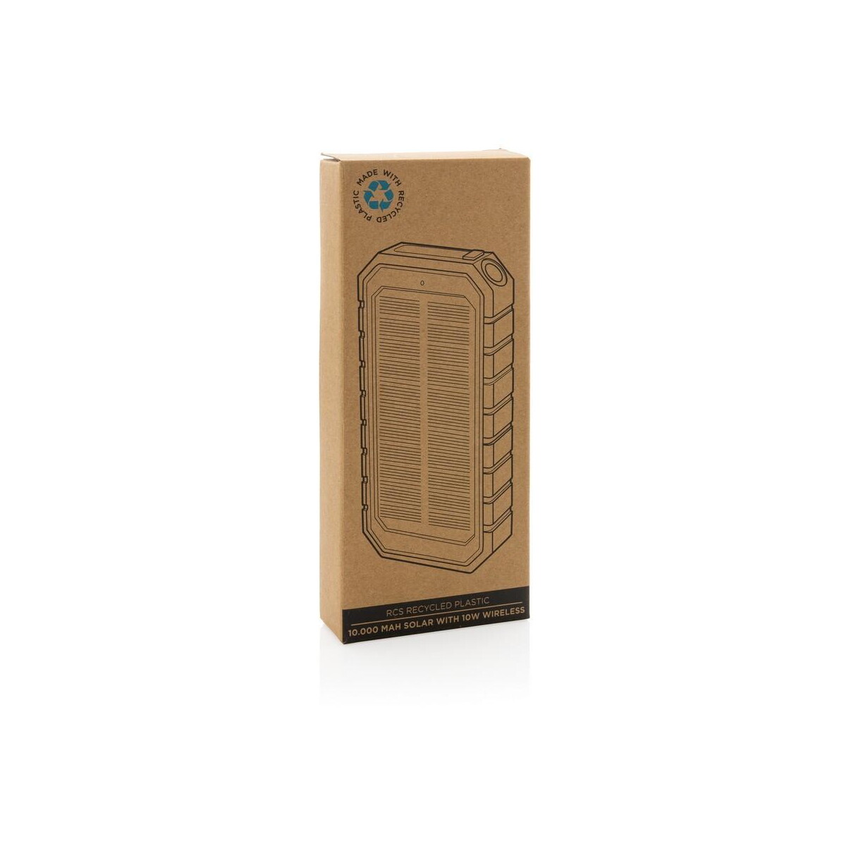 Powerbanki z logo – power bank 10000 mah, ładowarka słoneczna P322.451__P_501 Power bank 10000 mAh, ładowarka słoneczna P322.451__P_501