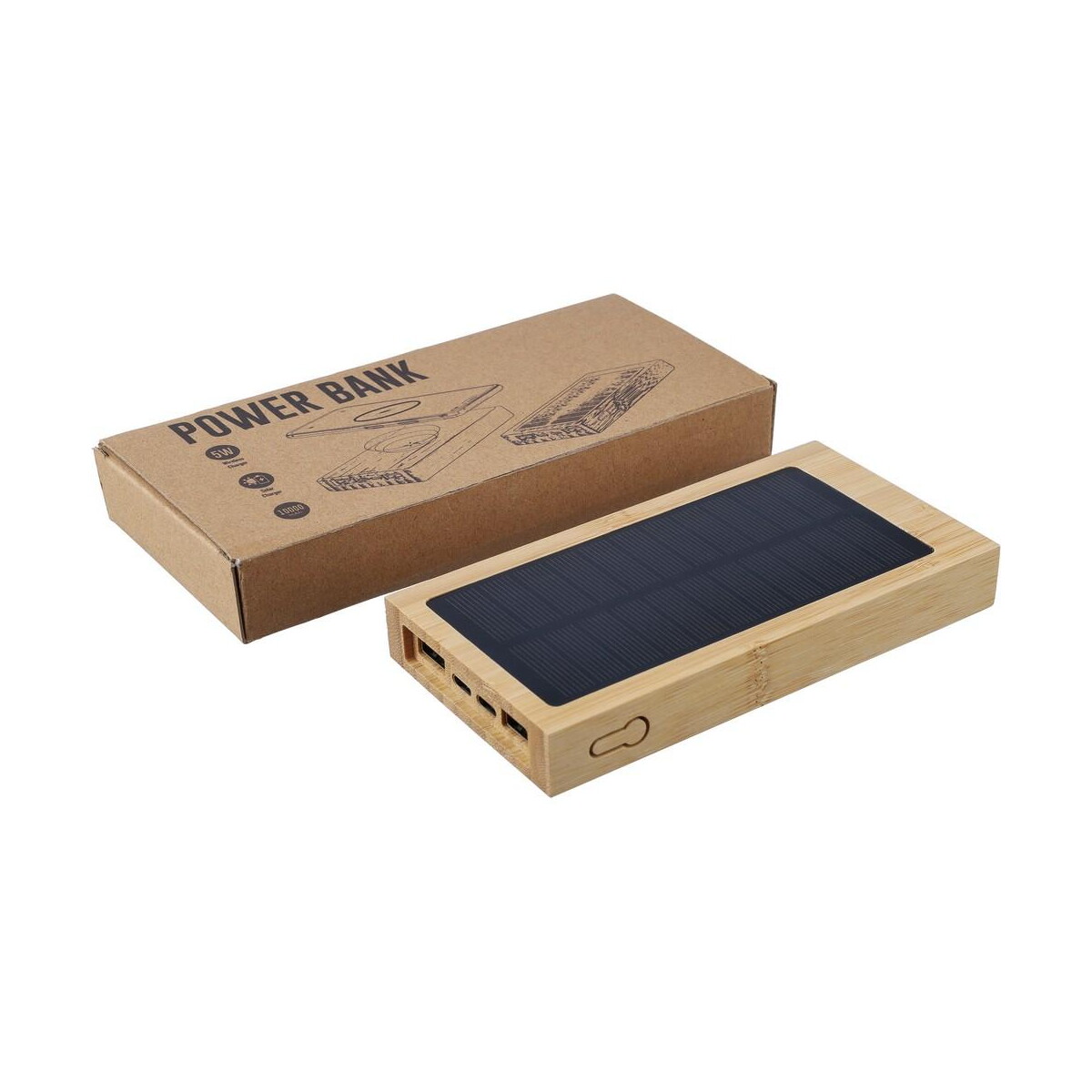 Powerbanki z logo – power bank 10000 mah z ładowarką słoneczną VA276-16_AAA04 Power bank 10000 mAh z ładowarką słoneczną VA276-16_AAA04