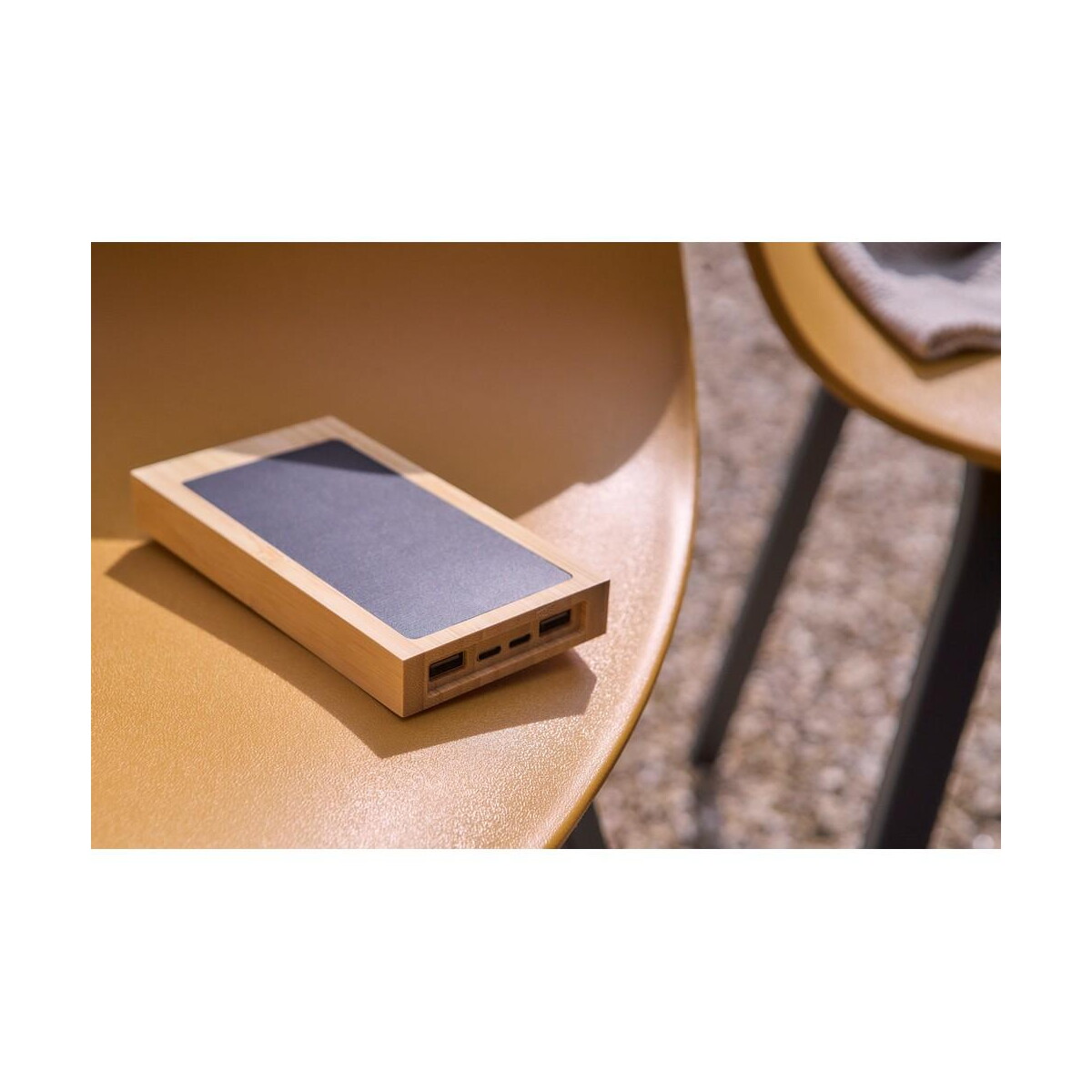 Powerbanki z logo – power bank 10000 mah z ładowarką słoneczną VA276-16_ATM03 Power bank 10000 mAh z ładowarką słoneczną VA276-16_ATM03