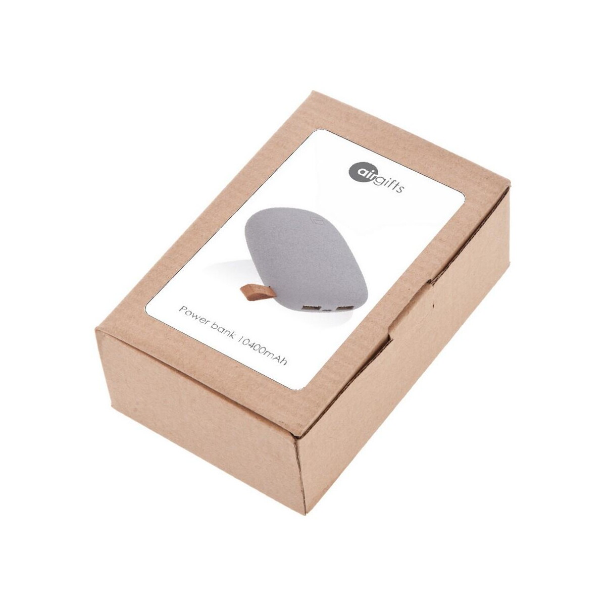 Powerbanki z logo – power bank 10400 mah air gifts „kamień” | carol V3383-19_AAA03 Power bank 10400 mAh Air Gifts