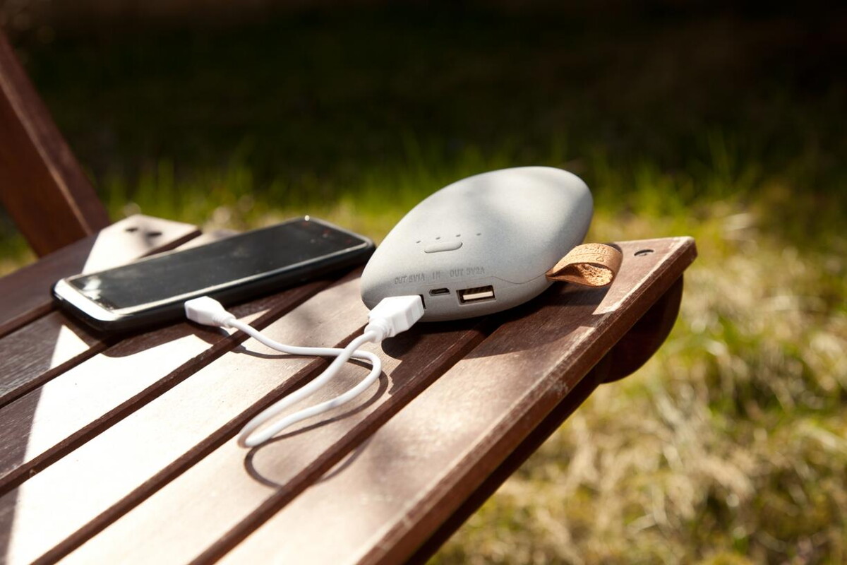 Powerbanki z logo – power bank 10400 mah air gifts „kamień” | carol V3383_A Power bank 10400 mAh Air Gifts