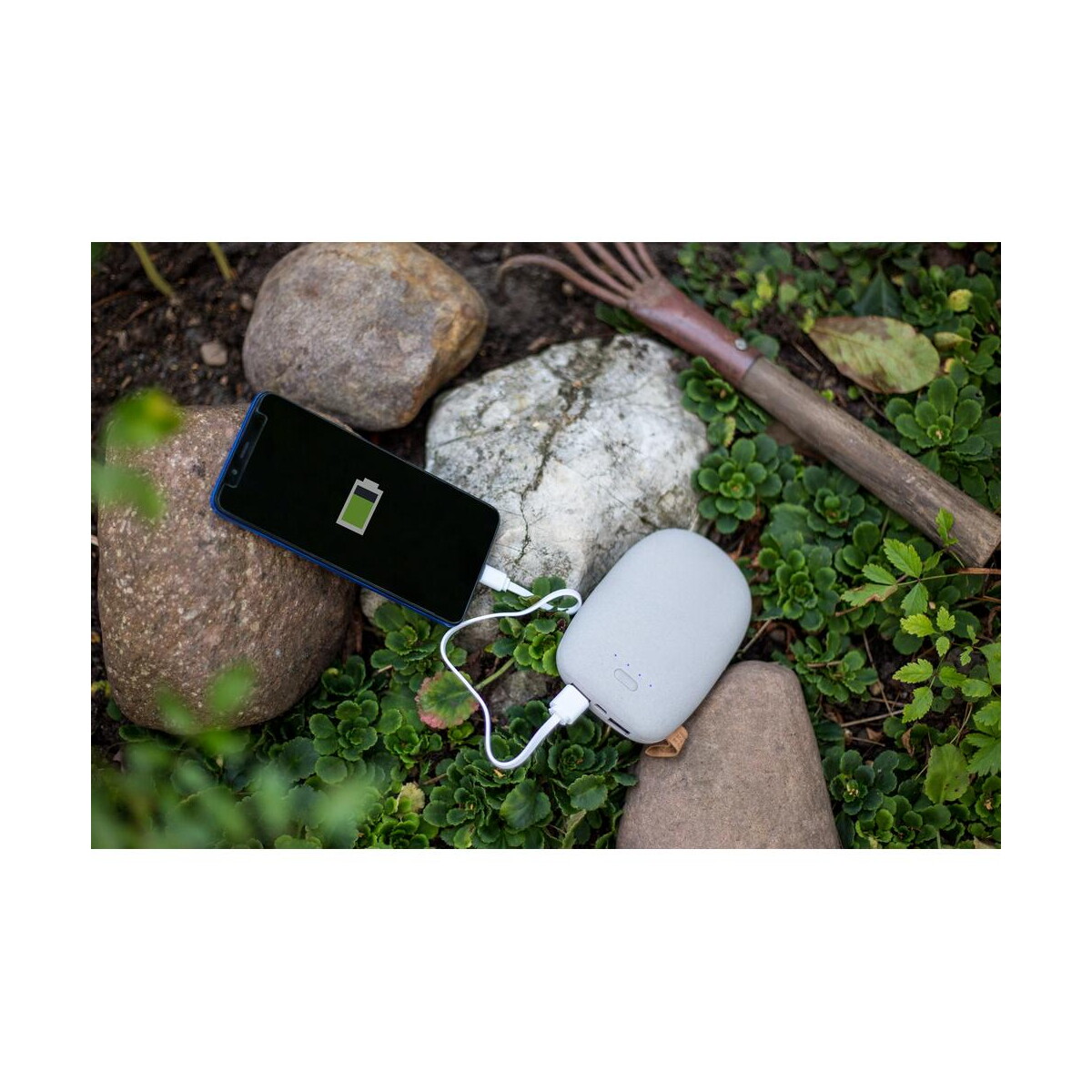 Powerbanki z logo – power bank 10400 mah air gifts „kamień” | carol V3383_B Power bank 10400 mAh Air Gifts