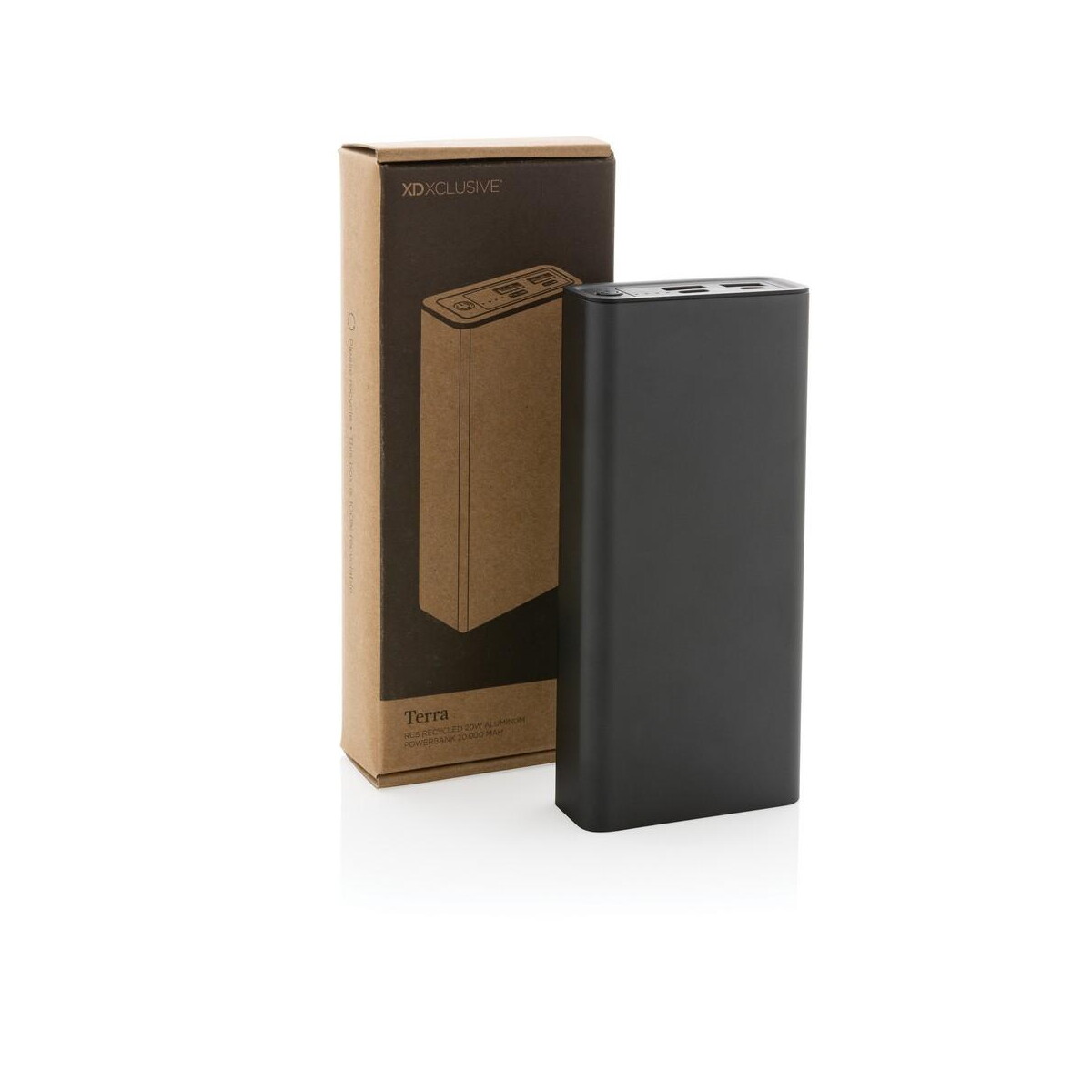 Powerbanki z logo – power bank 20000 mah terra, aluminium z recyklingu P322.632__P_500 Power bank 20000 mAh Terra, aluminium z recyklingu P322.632__P_500