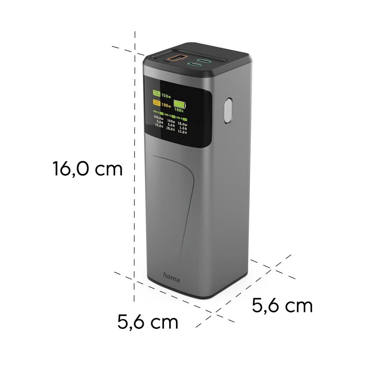Powerbanki z logo – power bank 24000 mah hama high power 150w VH029-15_AAA02 Power bank 24000 mAh Hama High Power 150W VH029-15_AAA02