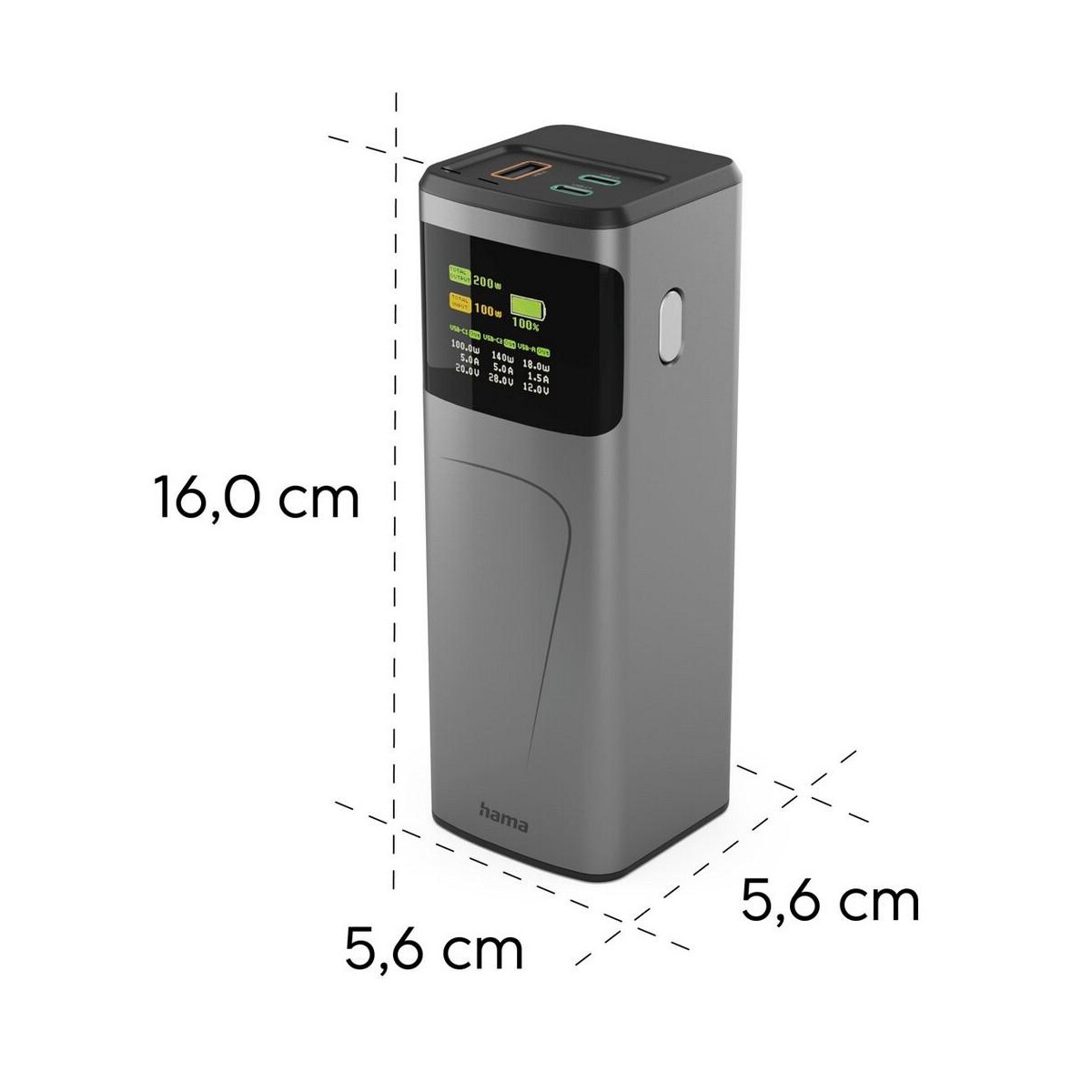 Powerbanki z logo – power bank 24000 mah hama high power 200w VH030-15_AAA02 Power bank 24000 mAh Hama High Power 200W VH030-15_AAA02