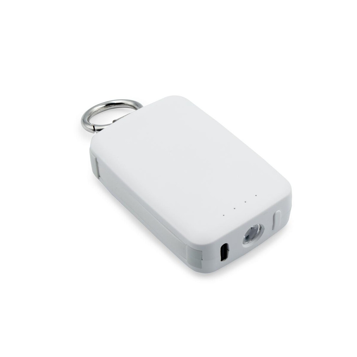 Powerbanki z logo – power bank 4000 mah, karabińczyk i lampka 1w | dimetrice VA109-02_AAA02 Power bank 4000 mAh, karabińczyk i lampka 1W | Dimetrice VA109-02_AAA02