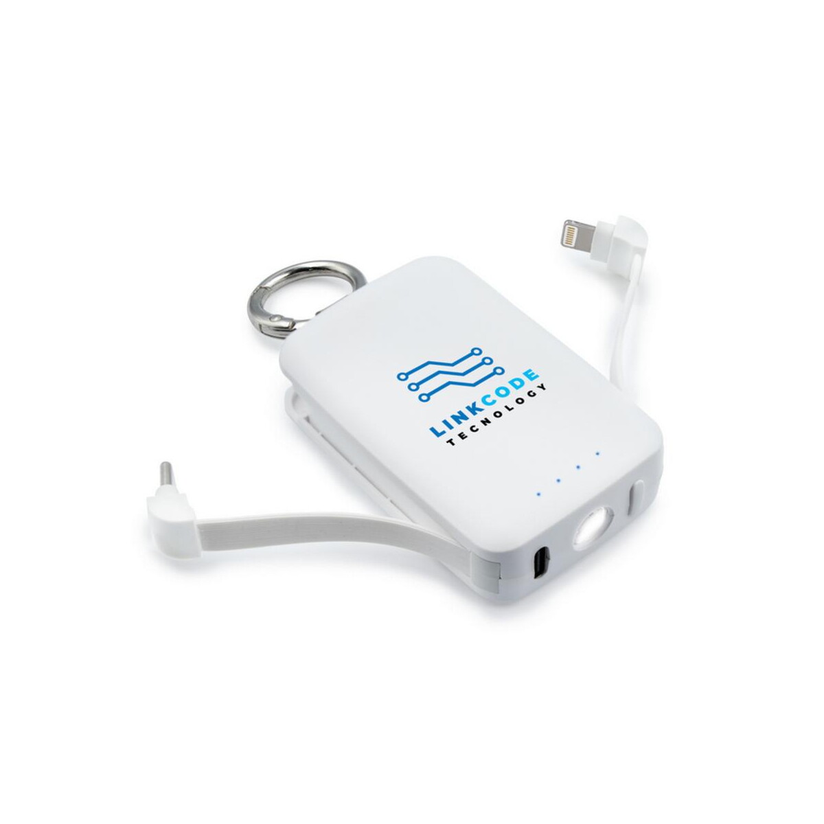 Powerbanki z logo – power bank 4000 mah, karabińczyk i lampka 1w | dimetrice VA109-02_ILG01 Power bank 4000 mAh, karabińczyk i lampka 1W | Dimetrice VA109-02_ILG01