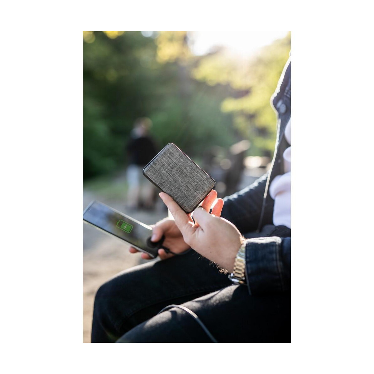 Powerbanki z logo – power bank 5000 mah rpet | russo V8199_A Power bank 5000 mAh RPET | Russo V8199_A