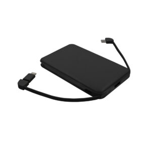 Power bank 5000 mAh ze zintegrowanymi kablami, adapter w komplecie | Presley V0905-03_AAA01