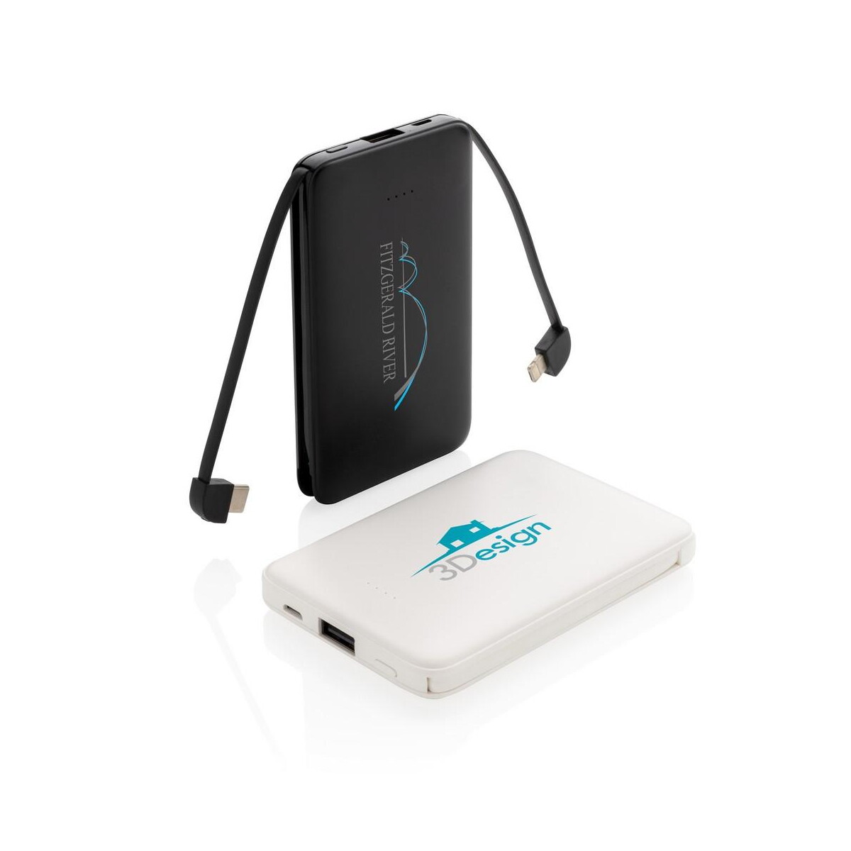 Powerbanki z logo – power bank 5000 mah, zintegrowany kabel 3 w 1 P322.083__D_G_200 Power bank 5000 mAh, zintegrowany kabel 3 w 1 P322.083__D_G_200